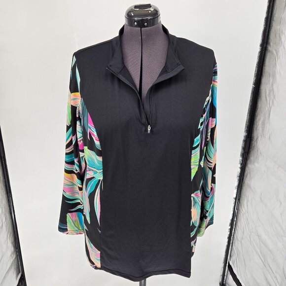 Torrid Black Multicolor Swim Coverup - Picture 1 of 5